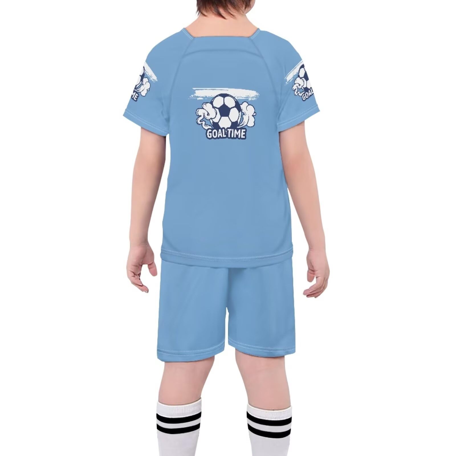 ORGYPET Goal Time Soccer Jerseys for Kids Soccer Uniforms for Boys Soft Cozy Breathable 2024 Trendy Kids Soccer Jerseys Children's Football Suit Breathable Fabric for All Day Wear, 2XS