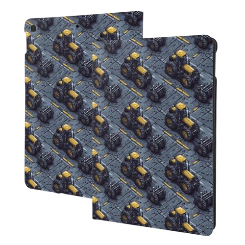 Coque iPad 10.2 antichoc pour éviter les rayures avec son support rabattable imprimé tracteur