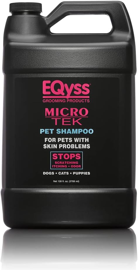 - Micro-Tek Pet Shampoo - Soothes Dry Irritated Skin on Contact, Stops Itching, Scratching, Biting, Licking Hot Spots - for Cats & Dogs (128 oz)
