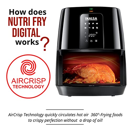 INALSA Air Fryer Nutri Fry Digital 4.2LImported Premium RangeDesigned