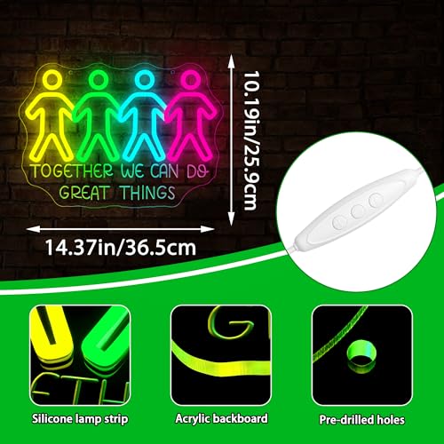 Image of We Can Do Great Things Neon Sign Wall Decor Neon Light Sign for Man Cave