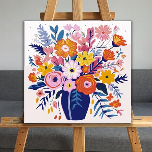 50% Off JUJUHOOD Abstract Flowers Paint by Numbers Kit for Adults & Kids - Image 5