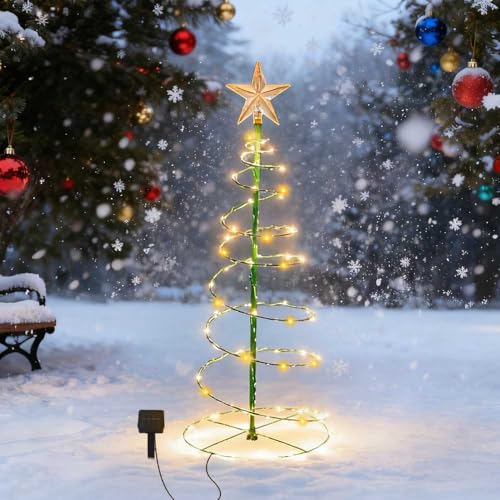 LYPPUL Weihnachtsdeko Aussen Solar, 50 LEDs Solar...
