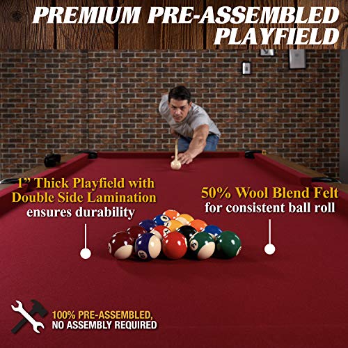 Image of Barrington Billiards Drop Pocket Pool Table with Complete Accessory Set