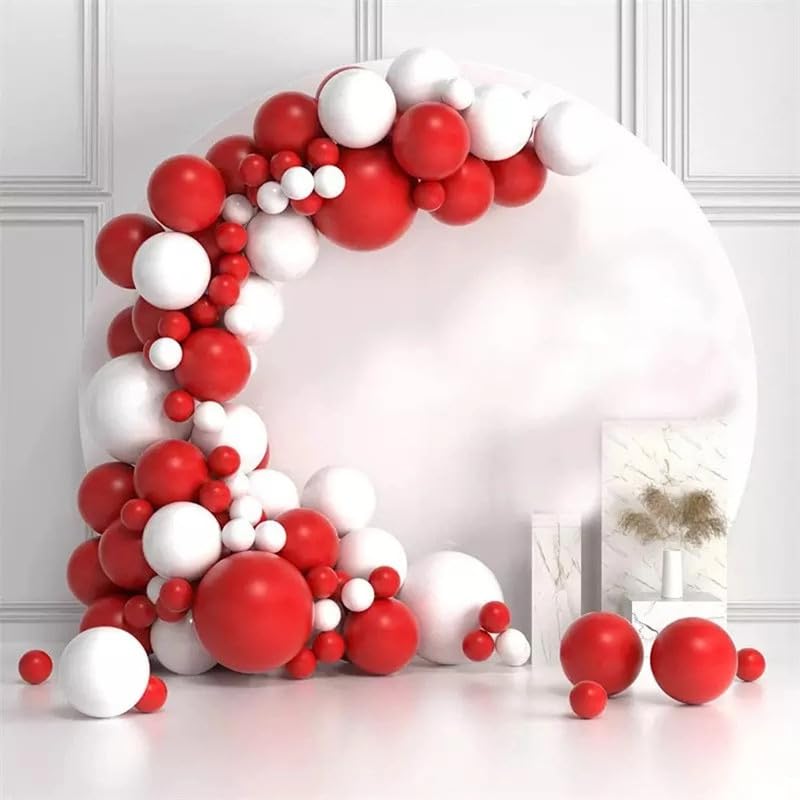 Image of Red Balloons 50pcs 12 Inch Matte Red Latex Party Balloons for Valentines Day Casino Theme Wedding Birthday Patriotic Party Decorations