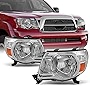 AKKON - For 2005-2011 Toyota Tacoma Pickup Truck OE Replacement Chrome Headlights Driver/Passenger Head Lamps