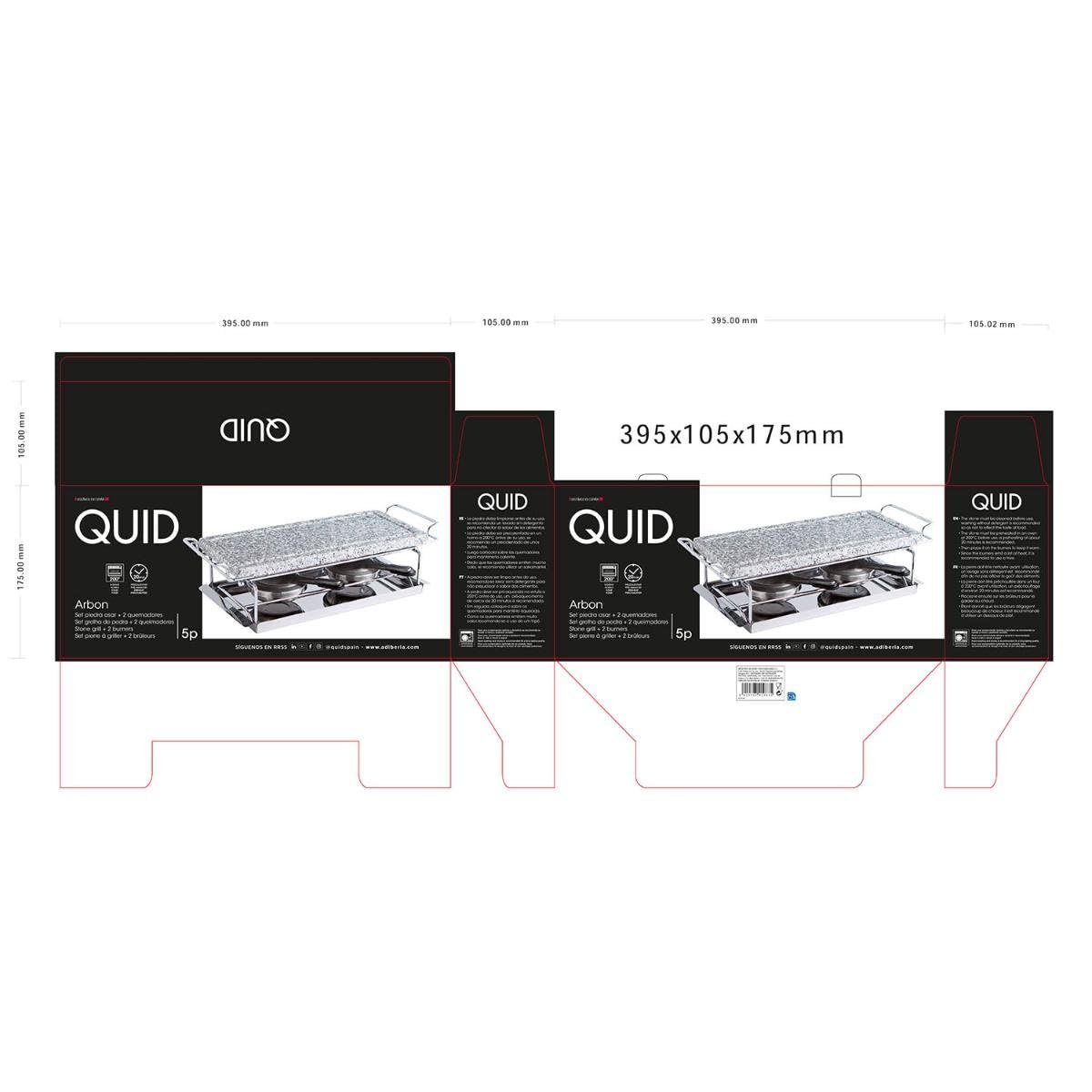 Quid Arbon Grillsteinset mit 2 Brennern