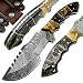 Ram Horn 9.5'' Tracker Fixed Blade Custom Hand Made Damascus Steel Hunting Knife 100% Prime Quality