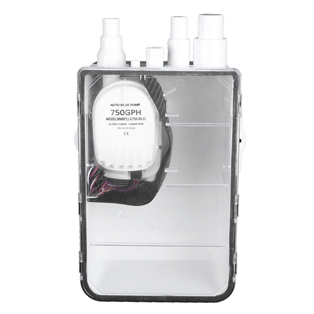 de bomba de sumidero de ducha Gorgeri, barco RV sentina, 12V 750GPH, caja de drenaje marina de múltiples puertos, bomba de diafragma de presión de agua