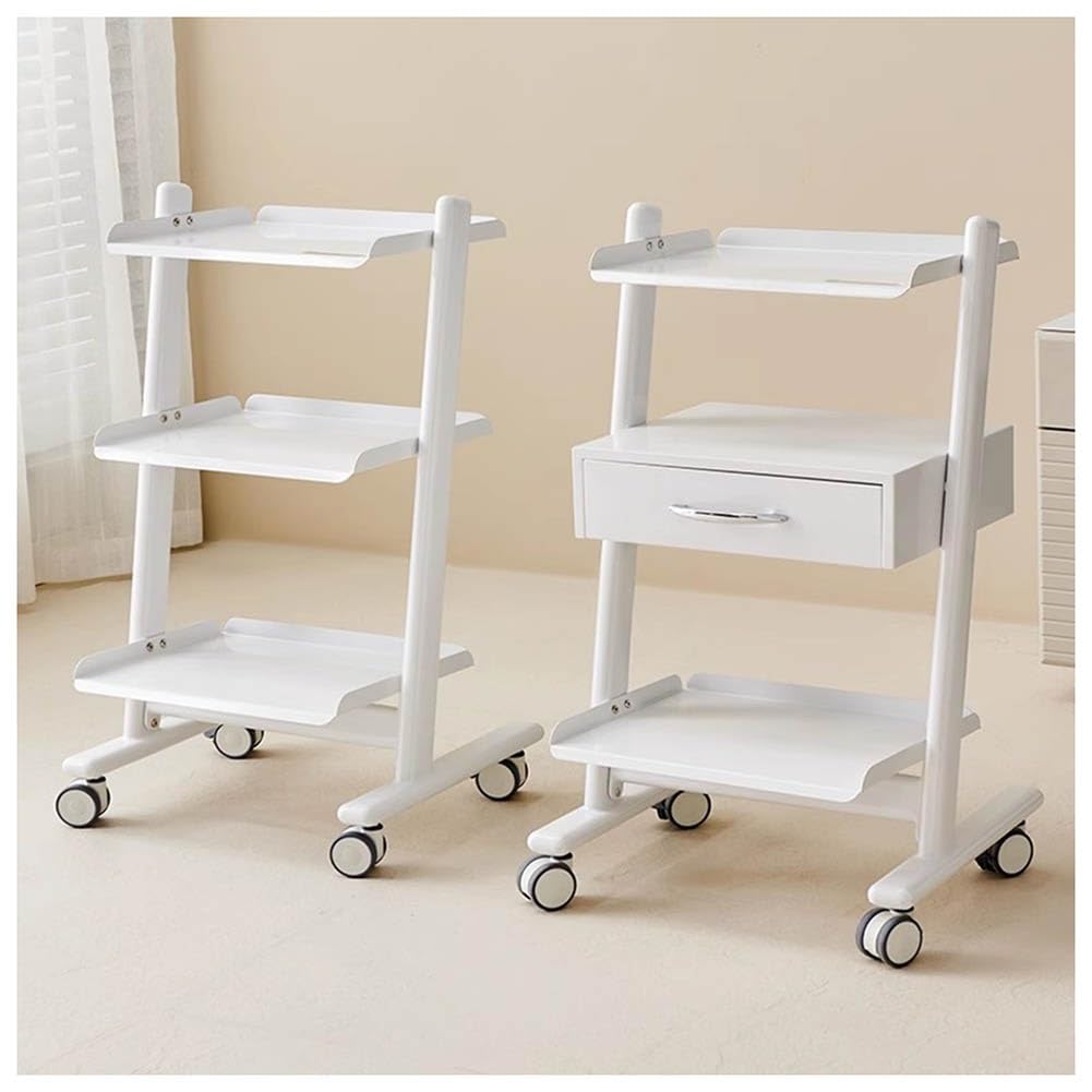 Carrello da salone con ruote bloccabili, multiuso, per tatuaggi, bellezza, strumenti facciali, soluzione di archiviazione mobile per professionisti