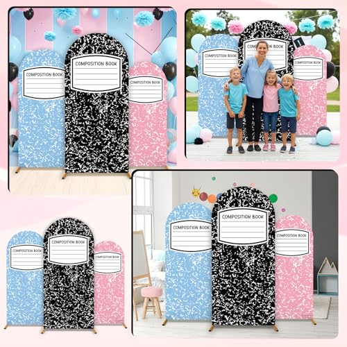Housse arche premier jour d'école extensible motif carnet de notes - 7