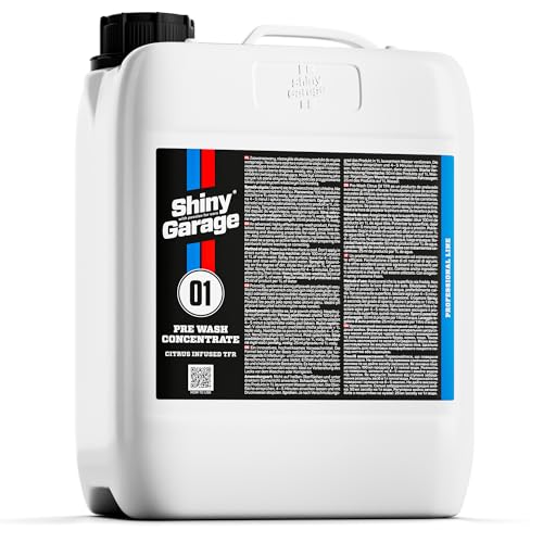 SHINY GARAGE Pre Wash Concentrate 5L | Vorreiniger für die Fahrzeugwäsche Mit Citrusölen Fettlösend Aktivschaum oder Sprühauftrag Lackschonend Starke Reinigungskraft pH 12 2