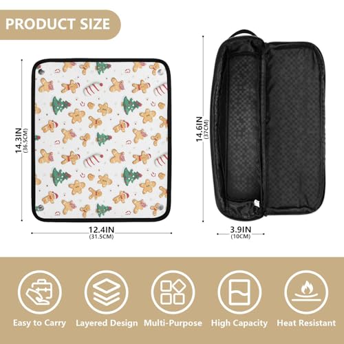 Bolsa de viaje con alfombrilla resistente al calor para herramientas de cabello, organizador portátil para planchas, rizadores y accesorios miniatura 4