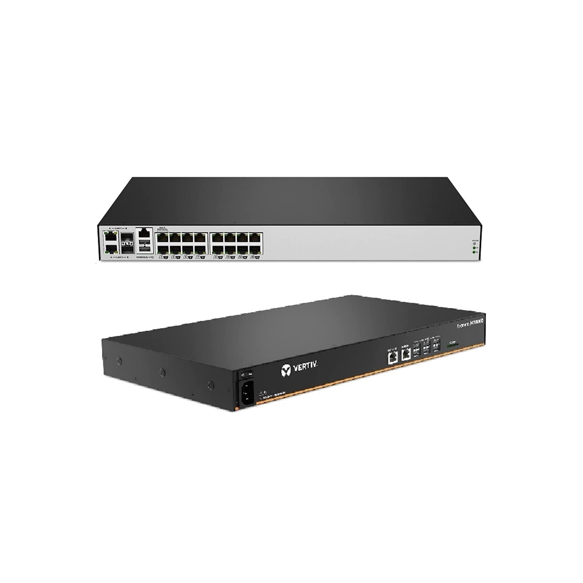 Vertiv Avocent ACS8000 Serial Console, 16 Port Serial Console Server, Gigafit Fiber Connectivity, USB Sensor Port, Remote Data Center and Out of Band Management, Single AC Power (ACS8016SAC-400)
