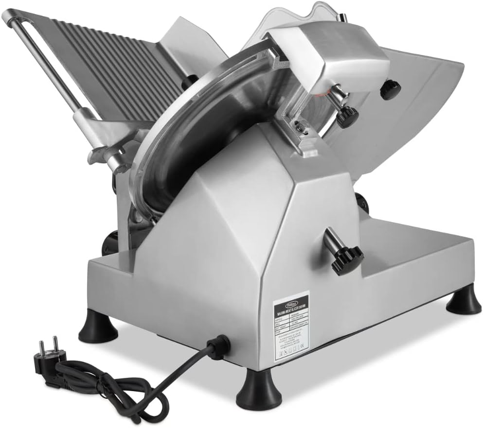 Close-up of the thickness adjustment knob on the Maxima Meat Slicer