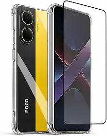 Kit (Poco X7 Pro) Capa Anti Impacto + Película de Vidro 3D para Xiaomi (Poco X7 Pro) + Kit de Limpeza (Poco X7 Pro)