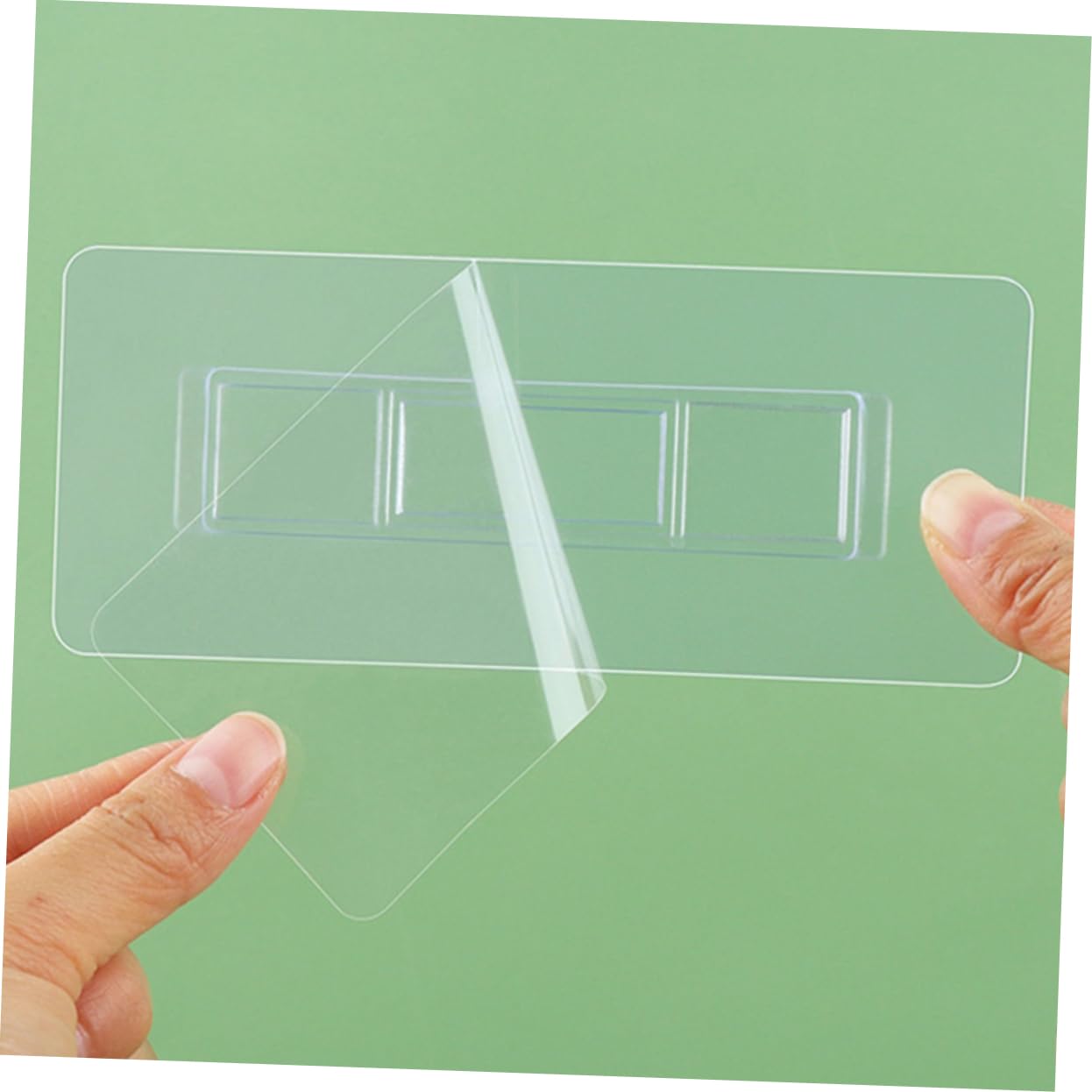 Cabilock 100piezas Ganchos Adhesivos Transparentes Para Pared Soporte De Estante Autoadhesivo Para Baño y Instalación