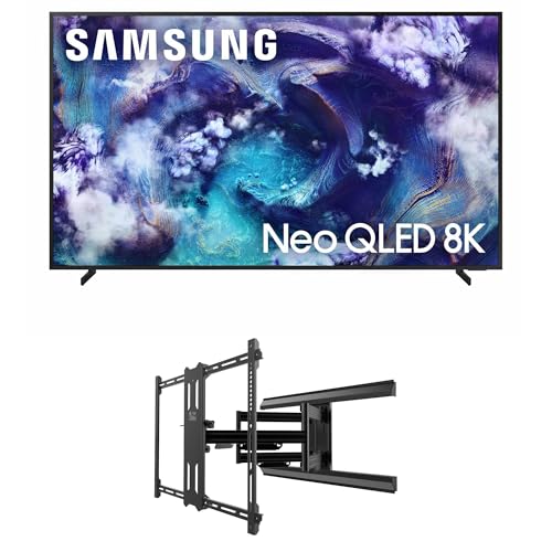 Samsung QN85QN900FFXZA 85 Inch Neo Quantum HDR 8K Pro QLED Smart TV with a Kanto PMX700 Pro Series Full Motion Dual Stud Mount (2025)