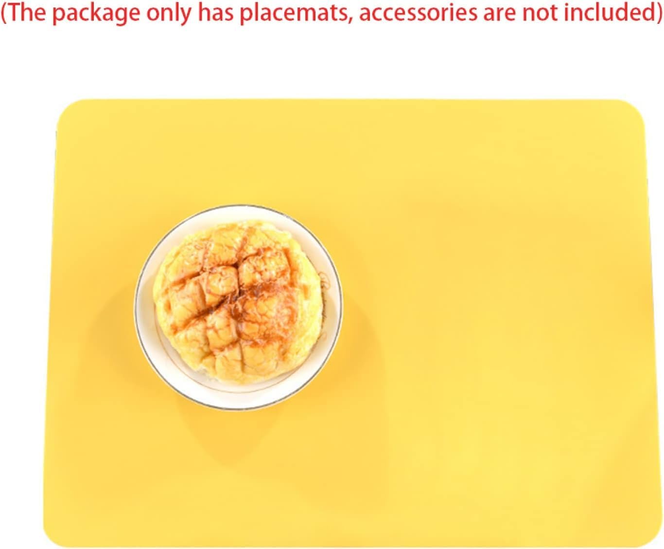 Placemat，Table Protector, PVC placemat,Silicone Place Mats, Silicone Placemats for Kids, 2Pcs Washable Silicone Placemat and Coaster Heat Resistant Placemats Kitchen Dining Table Mats Plac (Color : U