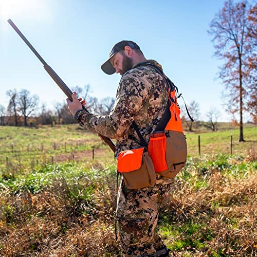 Tkloop Upland Hunting Vest Pheasant Bird Upland Strap Vest Orange Brown With Blood-Proof Lining #TOP7