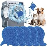5PCS Pet Hair Remover for Laundry, Reusable Pet Hair Catcher for Washing Machine, Dog & Cat Hair Remover for Clothes, Bedding & Blankets, Fabric-Safe Laundry Lint Remover