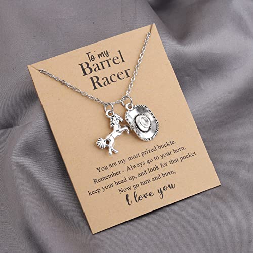 MAOFAED Barrel Racer Rodeo Turn N Burn Barrel Racing Gift, Inspirational Horse Racer Gift3