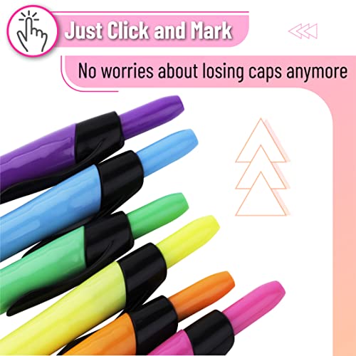 Mr. Pen- Highlighters, Retractable Highlighters, 6 Pack, Highlighters Assorted Colors, Retractable Markers, Colorful Highlighters, Colored Highlighters, Bible Highlighter, Highlighter Set #TOP3