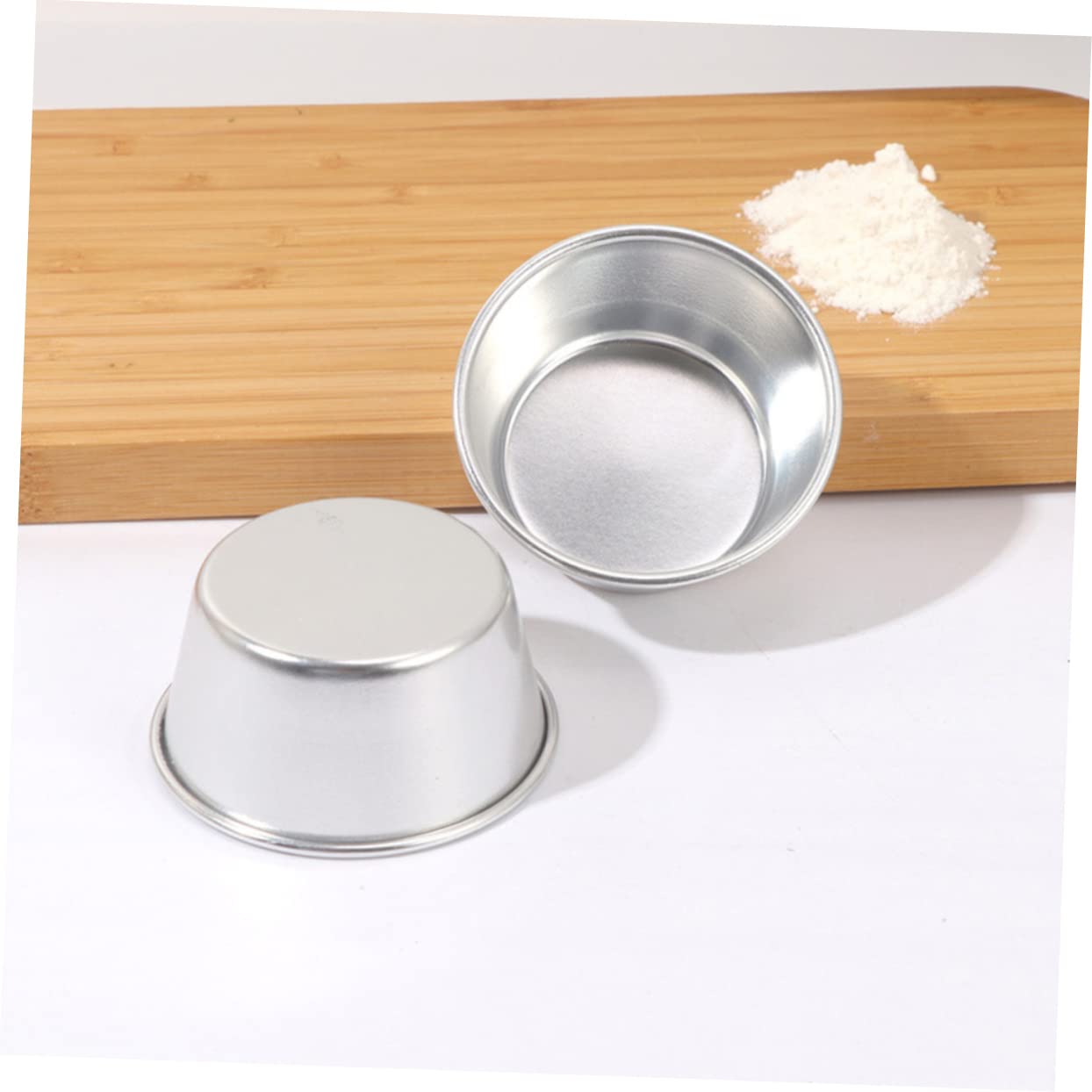 Amosfun Moule à Tartelettes aux Œufs 3 Pièces en Acier au Carbone Argenté | Moule à Pâtisserie Maison, Résistant aux Hautes Températures et Imperméable, Usage Boulangerie
