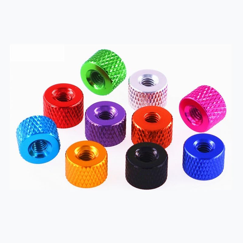 5Pcs Aluminum Knurled Thumb Nut M2 M2.5 Aluminum Alloy Knurled Hand Nuts For PFV RC Model - (Size: M2, Color: Purple)