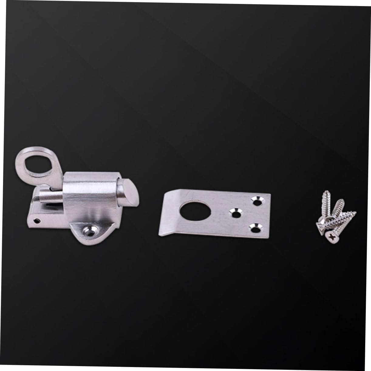 HOMSFOU 2pezzi Serratura Acciaio Inossidabile Con Chiavistello Automatico Sicurezza Per Porte e Finestre Facile Installazione e Design Resistente Per Uso Domestico