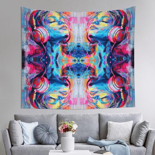 Grande tapisserie imprimée musique JEJEA décoration murale suspendre chambre
