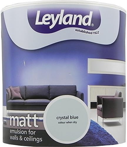 Leyland Paint Water Based Interior Vinyl Matt Emulsion Crystal Blue 2.5 Litre by Leyland Paint