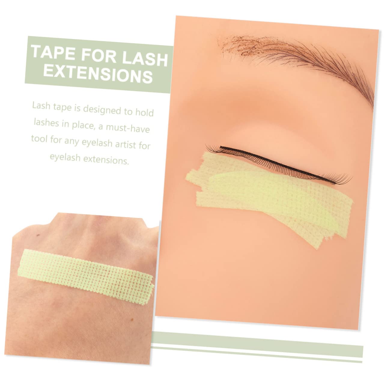 20rolls Eyelash Extension Tape Breathable Non-Woven Fabric Lash Extension Adhesive Wide Natural Lash Application