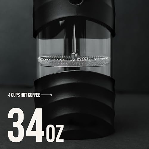 Miniatura 5 de ANGORA BRANDS Yunie - Cafetera de prensa francesa, prensas de café de viaje, prepara café rico en cualquier lugar, prensa de café francesa, cafetera