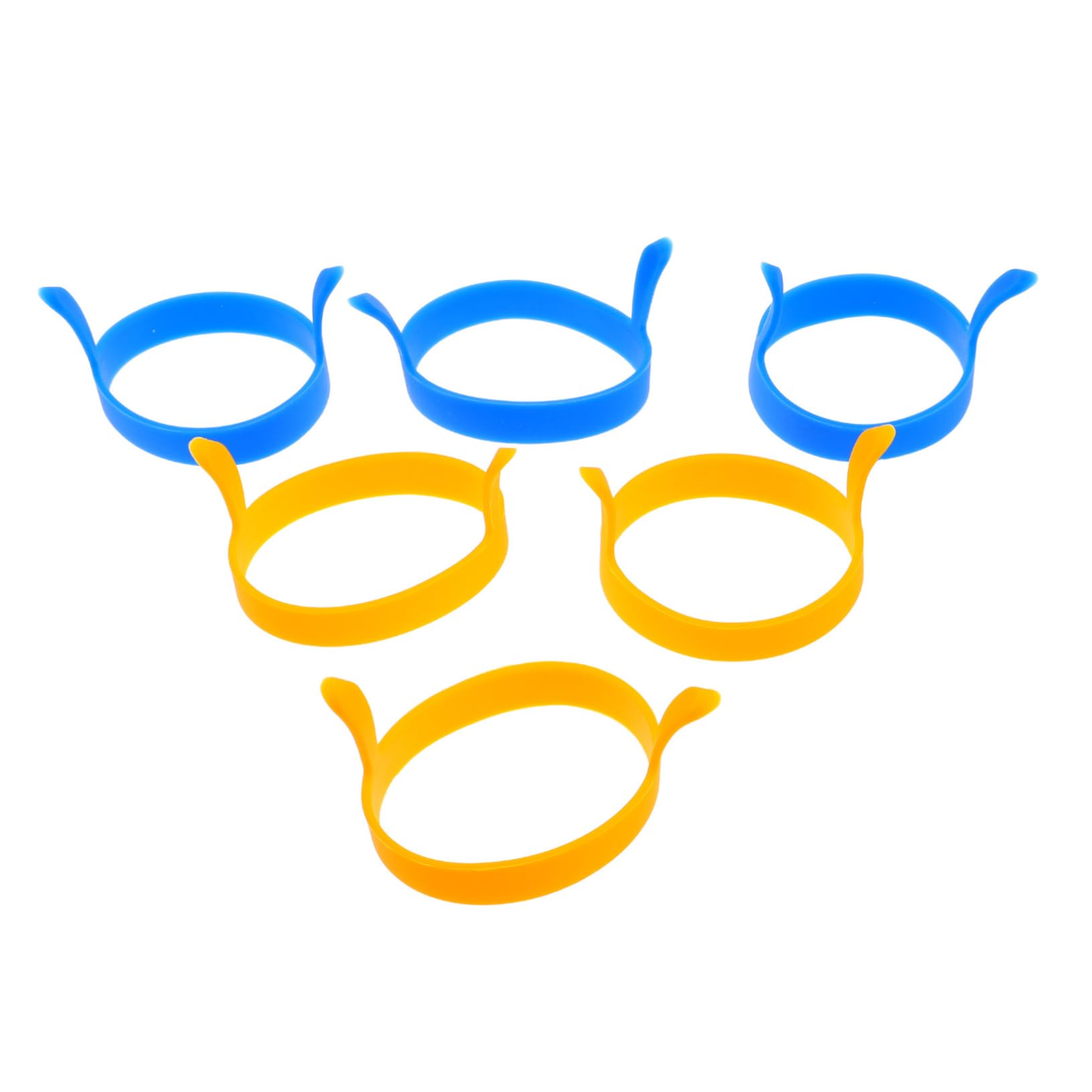 COLLBATH Silicone Egg Molds Round Pancake Molds Non Stick Omelette Maker Vibrant Colors for Fun Cooking