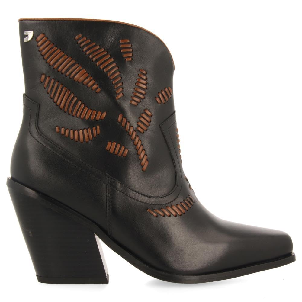 GIOSEPPO Botines Cowboy Bordado Piel RAJEC