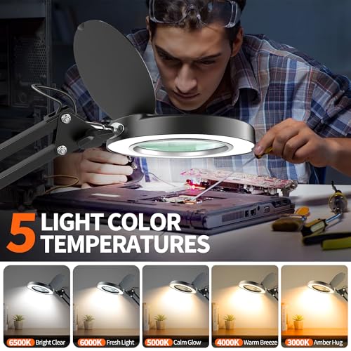 Loupe 10x avec lumière à 5 modes et intensité variable KimFilter - 5