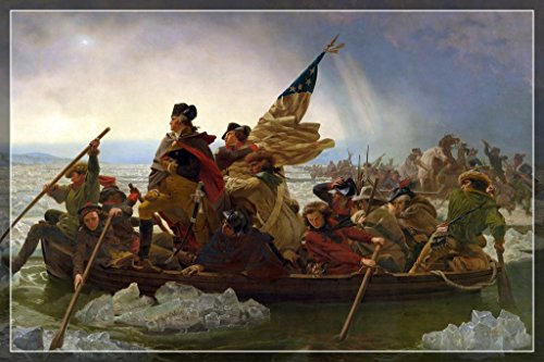 Peinture à l'huile sur toile Washington Crossing The Delaware 1851