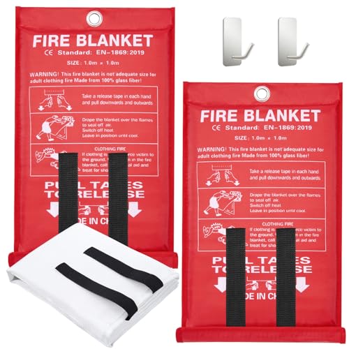 Emergency-Fire-Blanket-for-Home2-Pack-Fire-Suppression-Blanket-for-Kitchen-House-Cooking-Office-Camping-Fiberglass-Flame-Retardant-Blanket-Fire-Safety-Blanket-393-393-with-Hooks