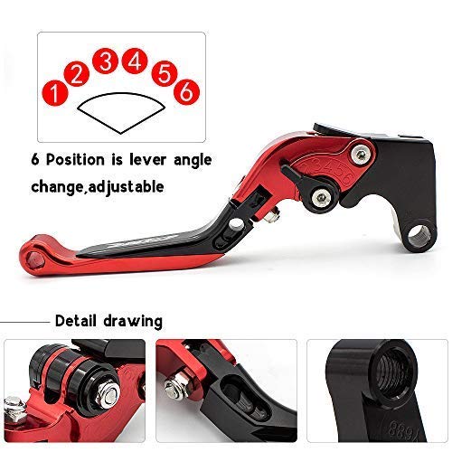 Fxcnc Cnc Aluminum Folding Extendable Adjustable Brake Clutch Levers Compatible With Cbr954Rr 2002-2003, Cbr600Rr 2003-2006 #TOP3