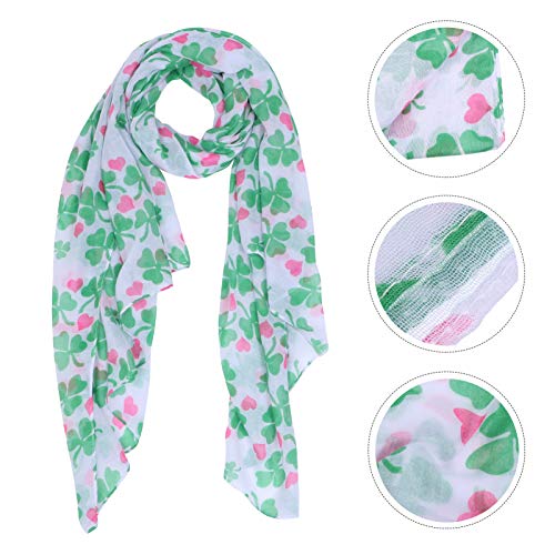 KESYOO St. Cachecol Do Dia de Patricks Shamrock Xale Irlandês Lenços de Trevo Embrulhar para Mulhere
