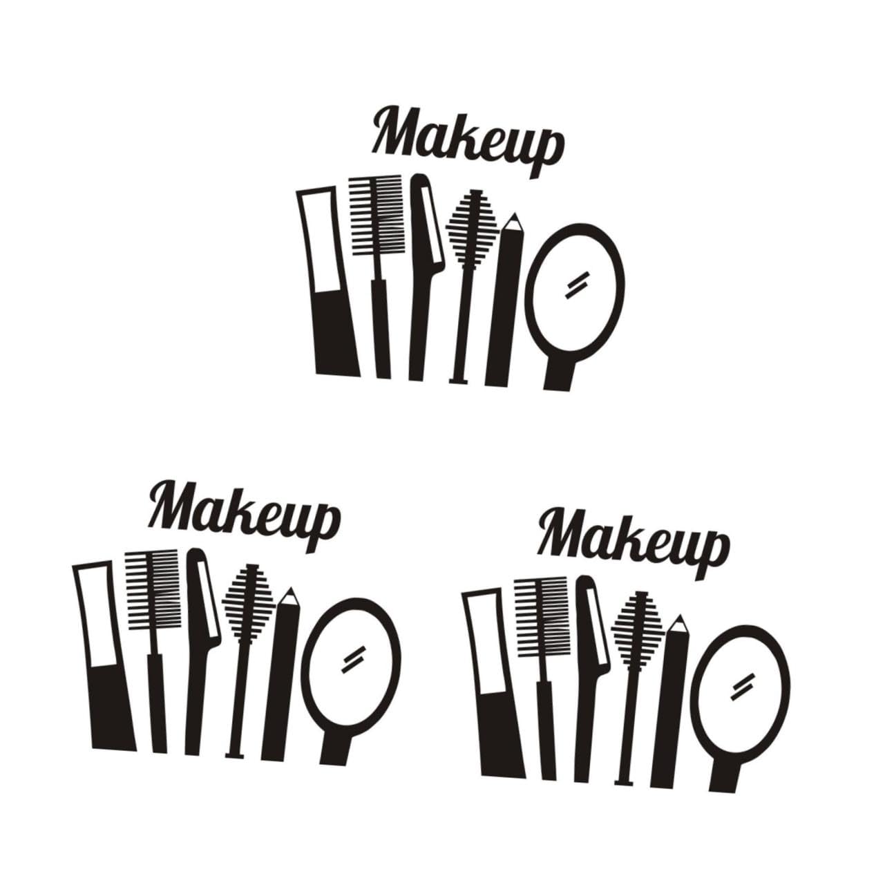 Autocollants muraux outils de maquillage pour décorer sans peindre