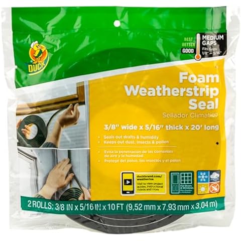 Duck Brand Foam Weatherstrip Seal Cover