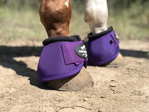 Image of 2520D Horse Bell Boots No-Turn Horse Bell Boots, Equine Ballistic Hoof Overreach Bell Boot, Pair