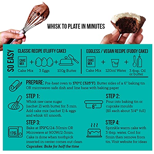 Image of Serapheena Cocoa Heaven Cake Mix, 200g | Jowar and Sweet Potato Flour, Gluten Free, No Maida, Quick and Easy to Make