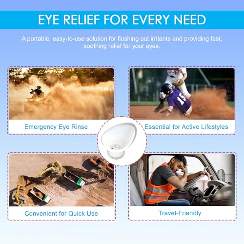 image for WASH+OUT Eye Wash Cup – Portable Eyewash Device – Emergency Eye Wa