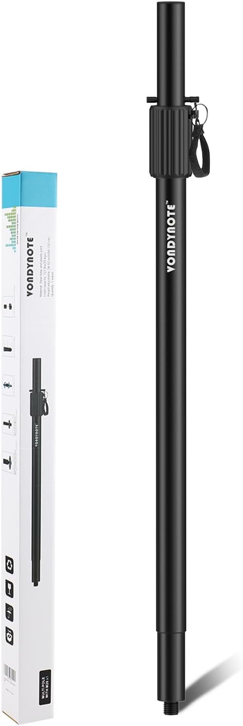 Vondynote Multi Speaker Pole for Subwoofer with Height Adjustment Fits M20 Threaded Mount and 35mm Mount