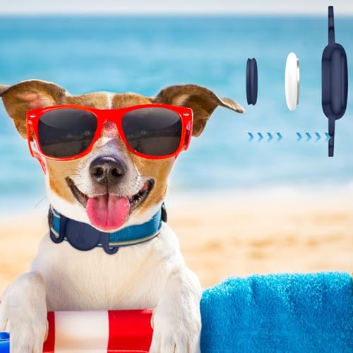 Image of Tobfit Case for Dog Cat Collar, Waterproof Apple Air Tag Protective Holder GPS Tracking Finder for Pet, Silicone Case for Dog Collar Cat Loop Holder Pet Accessories,1 Pack