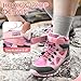R CORD Hiking Boots Kids Hiking Shoes Girls Outdoor Adventure Trekking Shoes Anti-skid Sneakers Steel Buckle Durable Comfortable Pink 1 Little Kid