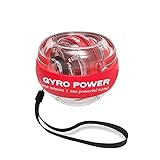 Power Ball Auto Start Wrist Strengthener – Gyroscopic Forearm Exerciser for Grip Strength, Arm & Hand Training – Ideal for Athletes, Rehab & Daily Fitness. Red
